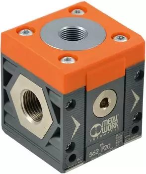 Riegler SYNTESI Luftabnahme 4-Wege BG2, G 3/8, Abg. 1x G 3/8, 3x G 1/4 (5623P203)