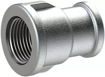 Riegler Muffen 240, reduziert, IG/IG, Rp 2 / Rp 3/4, schwarzer Temperguss, feuerverz. (TFM 240-2034)