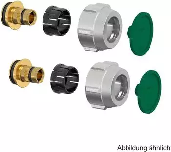 Simplex Klemmverschraubung-Set A3 16x1,5mm G3/4" Eurokonus Messing vernickelt (F11415)