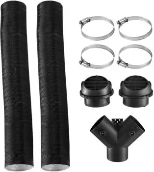 VEVOR Dieselheizung Luftschlauch-Set 7,6cm &Oslash; mit Y-Verbinder & Schlauchschellen