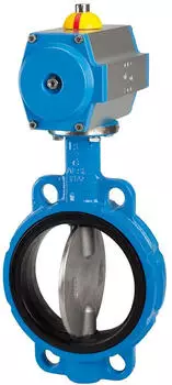 Riegler Zwischenflansch-Absperrklappe pneumatischer Stellantrieb einfachwirkend DN150 (350.5150B)