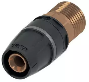 Tece logo-Push &Uuml;bergangsnippel 25mm x R 3/4" Rotguss/Siliziumbronze (8713106)