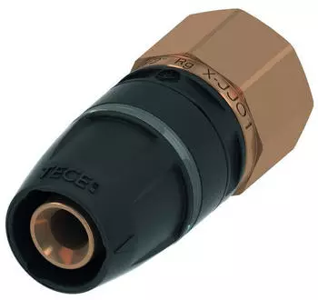 Tece TECElogo-Push &Uuml;bergangsmuffe 25mm x Rp 3/4" Rotguss/Si-Bronze (8713005)