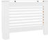 vidaXL Horizontal Slat Radiator Cover, White (112 x 81cm) - 2 Pieces