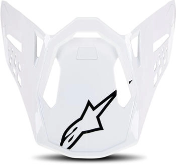 Alpinestars Supertech S-M10 Solid Helmschirm Weiß
