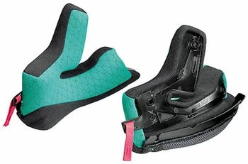 X-lite X-502/Ultra Carbon Wangenpolster schwarz-grün Größe 45 mm
