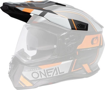 O'Neal D-SRS Square S23 Helmschirm Matt Schwarz/Grau/Rot