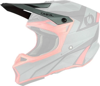 O'Neal 10SRS Hyperlite Compact Helmschirm Matt Grau/Rot