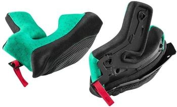 X-lite X-502/Ultra Carbon Wangenpolster schwarz-grün Größe 25 mm