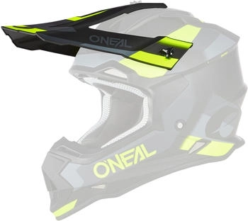 O'Neal 2SRS Spyde S23 Helmschirm Matt Schwarz/Grau/Neon-Gelb