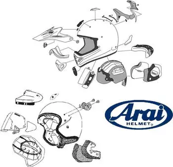 Arai MX-V Solid Nackenrolle XL-XXL Grau/Rot