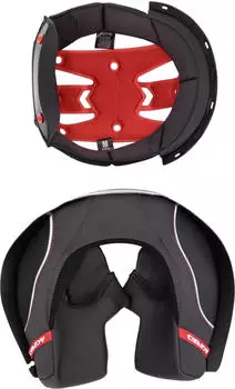 Acerbis Tarmak/Krapon Innenfutter/Wangenpolster XXL Schwarz/Grau/Rot