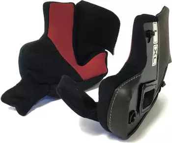 X-lite X-1004 Wangenpolster Steadyfit XS-S Grau/Dunkelrot