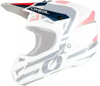 O'Neal 5SRS Polyacrylite Sleek Helmschirm unisex Weiß/Blau/Rot