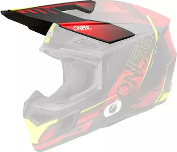 O'Neal 3SRS Haze S26 Helmschirm Einheitsgröße unisex Matt Schwarz/Rot/Neon-Gelb