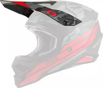 O'Neal 3SRS Camo V.22 Helmschirm unisex Matt Schwarz/Grau/Rot