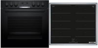 BOSCH Flex-Induktions-Herd-Set "HEB517BB4" mit Backwagen Hydrolyse Backwagen mit