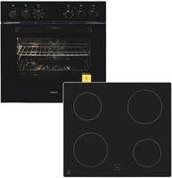 exquisit Elektro-Herd-Set "EHE256-U-020 schwarz" Umluft f&uuml;r gleichm&auml;&szlig;ige W&auml;rme
