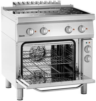 Bartscher Elektroherd 700 4 Felder mit Umluftbackofen 1/1 GN