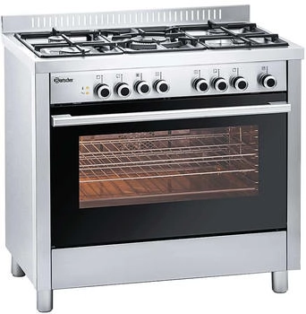 Bartscher 5-Flammen Gasherd mit Elektro-Multifunktionsbackofen