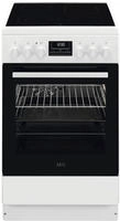 AEG Elektro-Standherd "CCB5440CBW" mit Teilauszug Keramik-Kochfeld mit 4...