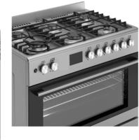 Gasline Gas Standherd 90cm GAG906GOINX Edelstahl Matt, 6 Flammig, Sabaf-Brenner. Gasline Gas Standherd 90cm GAG906GOINX Edelstahl Matt, 6 Flammig, Sabaf-Brenner.