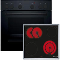 BOSCH Elektro-Herd-Set "HEFO10BA1" mit Teleskopauszug nachr&uuml;stbar 3D-Hei&szlig;luft: