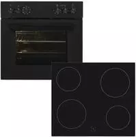 exquisit Elektro-Herd-Set "EHE367-U-120 mattschwarz" Backofen ...