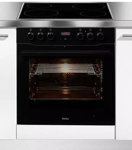 Amica Einbauherd Set Induktionskochfeld Teleskopauszug Timer