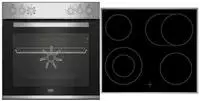BEKO Elektro-Herd-Set Einbauherd-Set "BBUE12020X" mit Teleskopauszug...