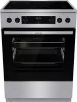GORENJE Elektro-Standherd "GECS6C70XPA" mit 2-fach-Teleskopauszug Aqua Clean Knusprig