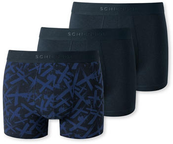Schiesser Shorts 3-Pack Organic Cotton uni/gemustert mehrfarbig 95/5 (180197-909)