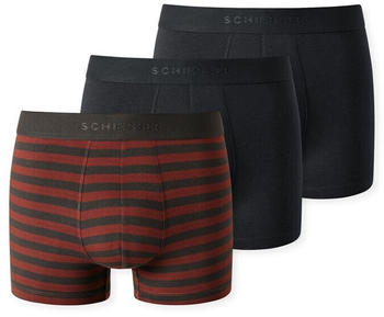 Schiesser Shorts 3-Pack Organic Cotton uni/gestreift mehrfarbig 95/5 (180199-901)