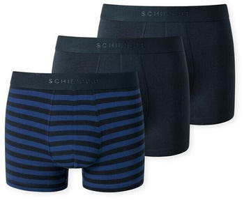 Schiesser Shorts 3-Pack Organic Cotton uni/gestreift mehrfarbig 95/5 (180199-908)