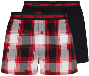 Hugo 2-Pack Woven Boxer Twinpack (50497686) black/red