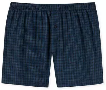 Schiesser Boxershorts Jersey karierte Cotton Casuals (180507-803) dunkelblau