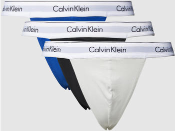 Calvin Klein 3-Pack Thong (NB3226A) mazarine blue/black/lunar rock