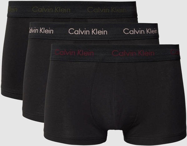 Calvin Klein 3-Pack Low Rise Trunks - Cotton Stretch (U2664G) woodrose/olive/deep rouge