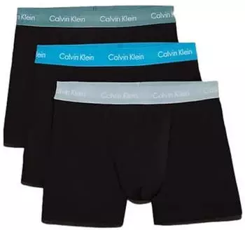 Calvin Klein 3-Pack Shorts - Cotton Stretch (U2662G) vivid blue/sage brown/green