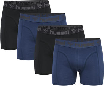 Hummel 4er-Pack enge Boxershorts (215796) black/insignia blue