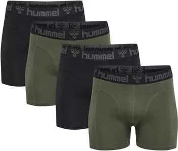 Hummel 4er-Pack enge Boxershorts (215796) black/thyme
