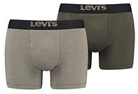 Levis Boxershorts "LEVIS MEN MEL WB BOXER BRIEF ORG CO 2P" 2er Pack, mit breitem