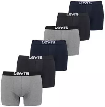 Levi's Solide Basic Boxershorts 6er-Pack (701224217) schwarz/blau/grau