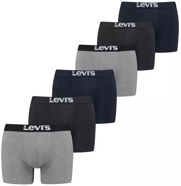 Levi's Solide Basic Boxershorts 6er-Pack (701224217) schwarz/blau/grau