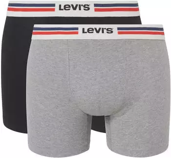 Levi's Boxershorts 2er Pack (701222843) grau/schwarz