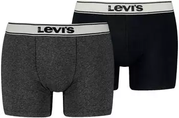 Levi's Vintage Organic Boxer 2er Pack (701227424) grau/schwarz Levi's Vintage Organic Boxer 2er Pack (701227424) grau/schwarz