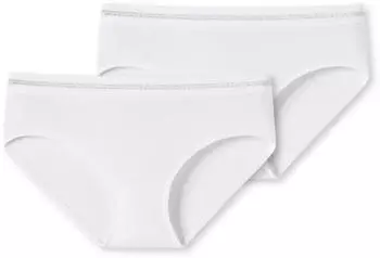 Schiesser Pantys 2er-Pack Doppelripp wei&szlig; Long Life Cotton M&auml;dchen (176146)