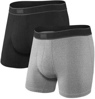 Saxx 2-Pack Daytripper Fly Boxer (SXPP2A.BGR) black/grey