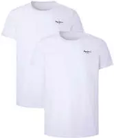 Pepe Jeans T-Shirt-Set Pepe Tshirt 2P PMU10976 Wei&szlig; Regular Fit Male