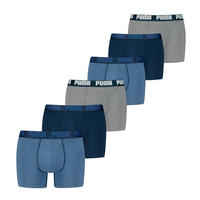 PUMA Boxershorts "PUMA MEN EVERYDAY BOXER" Packung, 6er Pack, Elastischer Logobund,